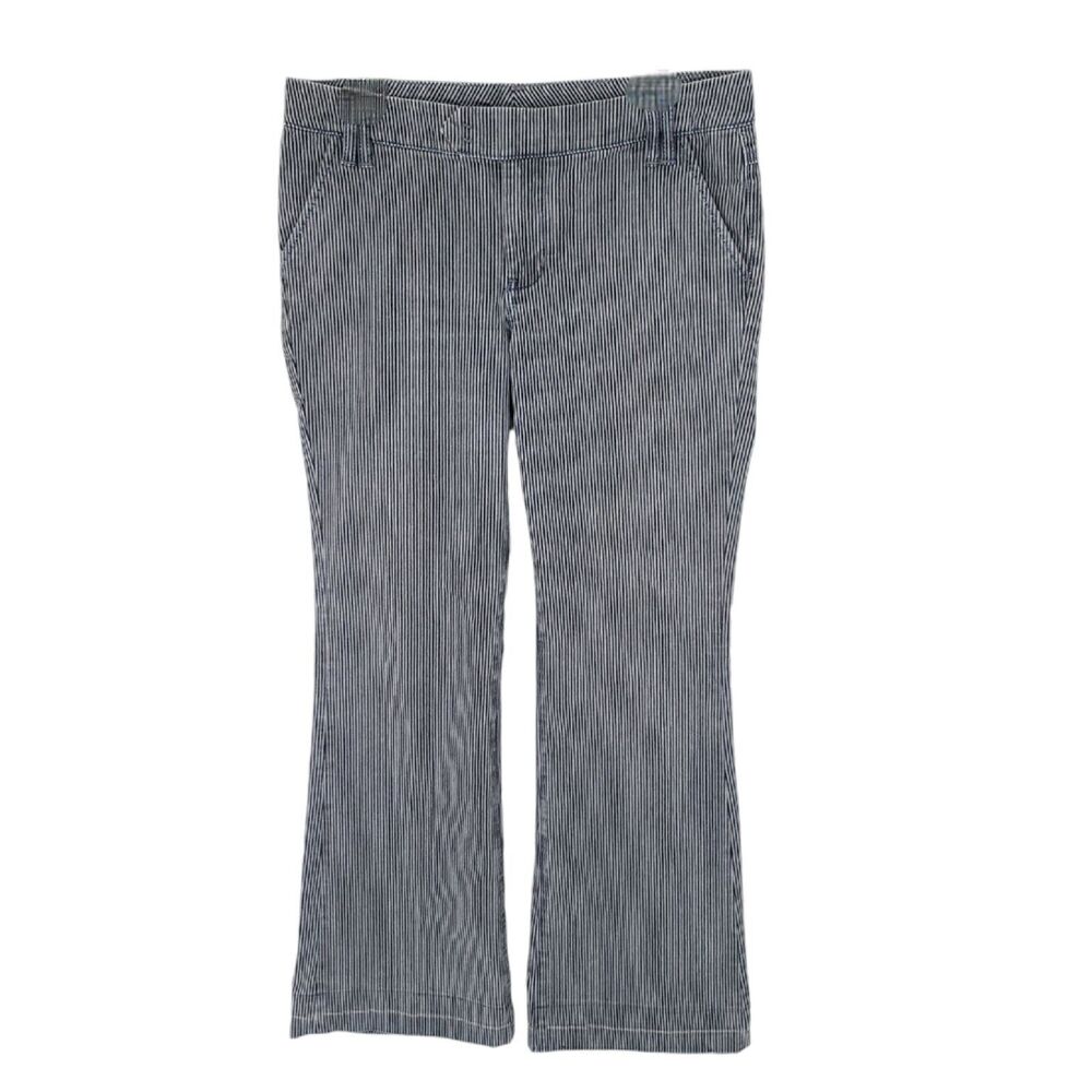 Cabi Jeans Womens 8 Vintage Flare Striped Stretch Y2K Mid Dress Pants